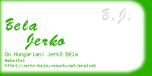 bela jerko business card