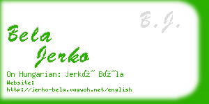 bela jerko business card